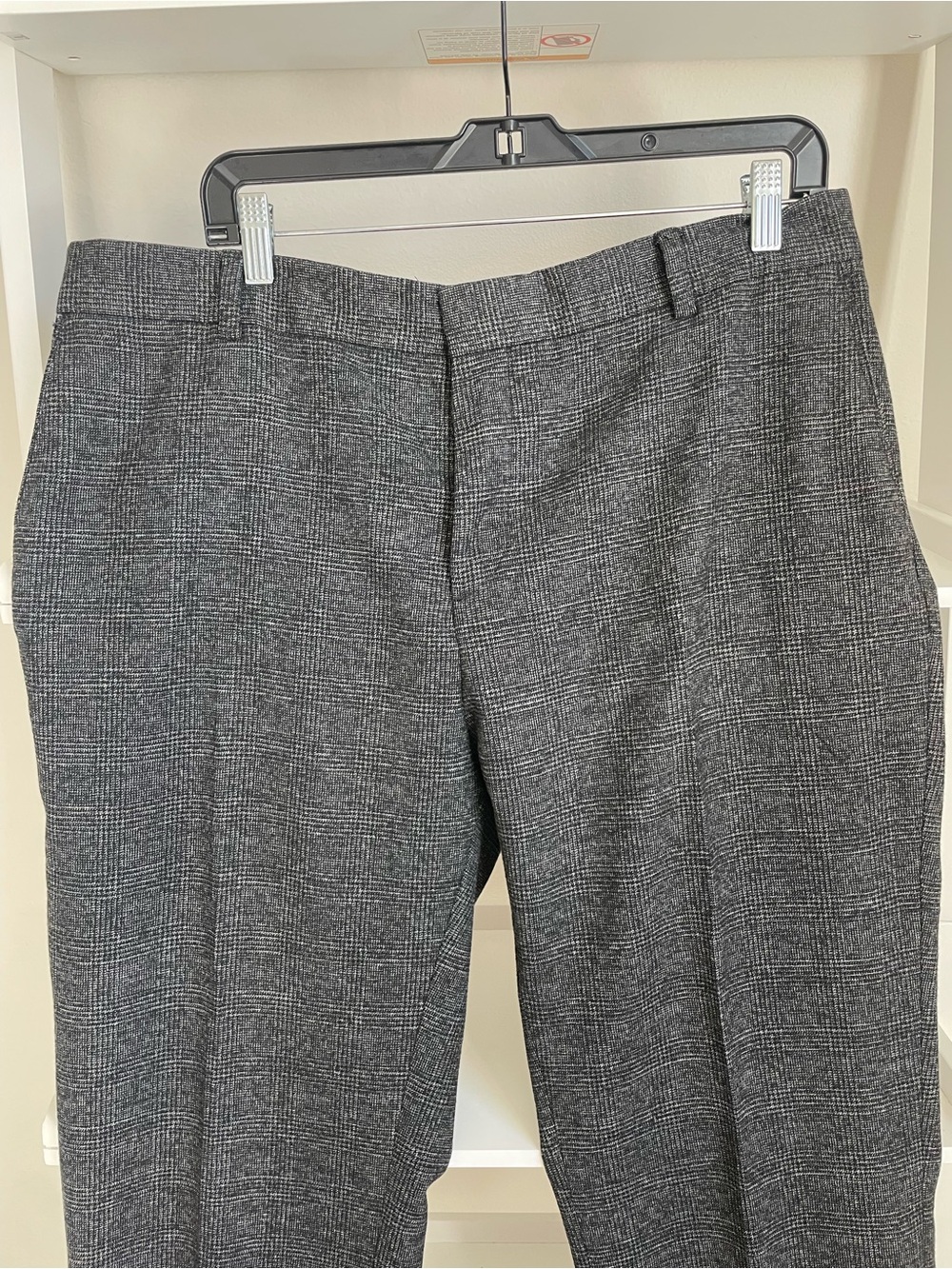Banana Republic Women's Gray Glen Plaid Straight-Leg Pants
